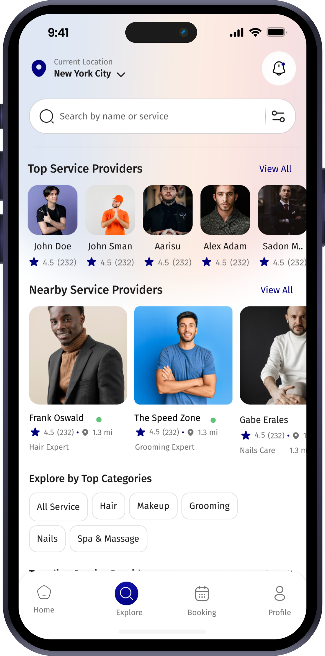 Discover screen